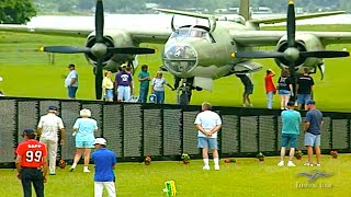 Martin B26 Marauder Flies Over Traveling Vietnam Wall Memorial [upl. by Yun]