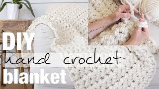 How to Hand Crochet Finger Crochet a Blanket in 1 Hour with Simply Maggie NEW [upl. by Yerffoej876]