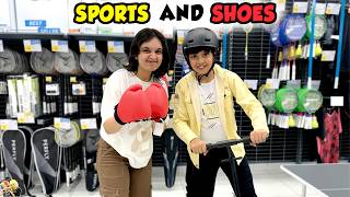 SPORTS AND SHOES  Gift shopping with family  Aayu and Pihu Show [upl. by Shanan]