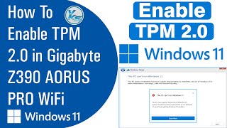 ✅ How To Enable TPM 20 in Gigabyte Z390 AORUS PRO WIFI  TPM 20 Windows 11  How To Enable TPM [upl. by Koren4]