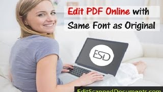 How to Edit Scanned JPG PDF Document Online with Same Font [upl. by Dahlia]