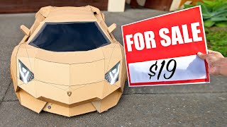 SELLING MY CARDBOARD LAMBORGHINI [upl. by Waiter]