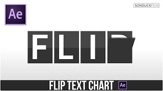 After Effects Tutorial FLIP TEXT Chart amp Clock Animation [upl. by Soule606]