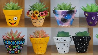 7 Small flower pot decoration ideas  Home decorating ideas handmade [upl. by Aras]