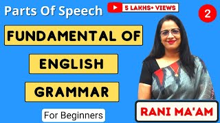 Parts of Speech  Fundamentals of English Grammar  Basic English Grammar  Part2  Rani Mam [upl. by Ylrahc452]