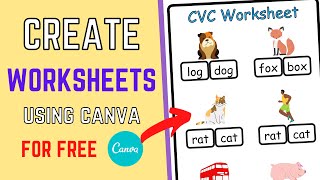 Canva Free Create Worksheets Like a Pro [upl. by Ysirhc]