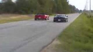 LS1 6spd FD RX7 vs Camaro on slicks [upl. by Lamiv]