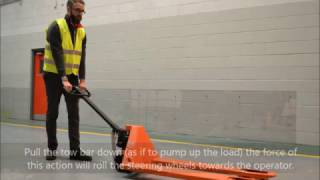 How to Use a BT Pro Lifter Hand Pallet Truck [upl. by Elreath565]