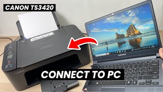 Canon Pixma TS3420 Printer How to Connect to PC Computer WiFi Setup [upl. by Brawley]