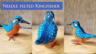 The Making Of My Needle Felted Kingfisher  Needle Felting A Bird  A Simple Needle Felt To Try [upl. by Range]