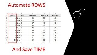 How to Automate Row numbers in Excel [upl. by Nnyrb]