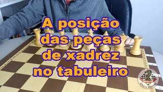 Vídeo Xadrez Iniciante 01  A posição das peças de xadrez no tabuleiro [upl. by Ahseket]