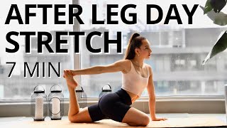 7 MIN AFTER WORKOUT STRETCH  Short amp Efficient Stretch for Leg Days  Daniela Suarez [upl. by Vladi]