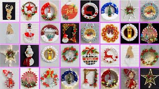 20 Easy Christmas wreath making idea with simple material Part1   DIY Christmas craft idea 🎄225 [upl. by Nigel]