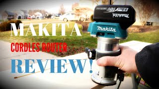 Makita 18v Cordless Compact Router FULL REVIEW Review of Makitas cordless compact router [upl. by Chasse667]