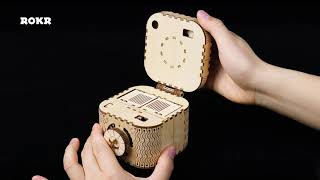 Robotime  ROKR 3D Wooden PuzzleDIY Building Kits Treasure boxLK502 [upl. by Hakim]