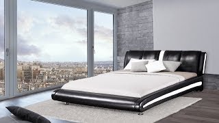 Beliani Bett  Lederbett 180x200 cm  Ehebett  Doppelbett inkl Lattenrost  MADRID  De [upl. by Alanna]