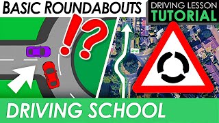 Basic Roundabouts Explained  Driving Tutorial [upl. by Lashond]