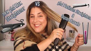 NEW ghd Max Styler VS ghd Platinum and Dyson Corrale Straightener Showdown [upl. by Zorana521]