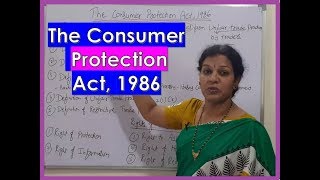 Detailed Information on quotThe Consumer Protection Act1986quot In Law Subject by DrDevika Bhatnagar [upl. by Gilberto]