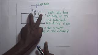 Emf and internal resistance of cells in series and in parallel Worked examples by Kisembo Academy [upl. by Henig660]