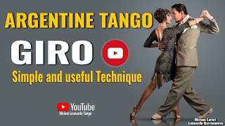 GIRO  Argentine Tango step  Useful Technique [upl. by Girardi]