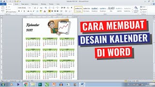 Cara Membuat Kalender di Word  Desain Kalender 2021 [upl. by Hollie]