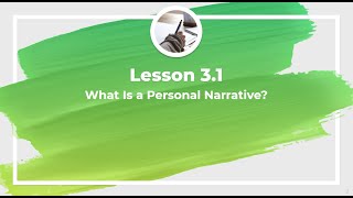 Writing a Personal Narrative Lesson 1 What is a Personal Narrative [upl. by Yrreg]