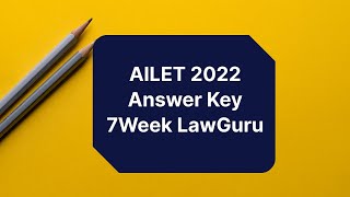 AILET 2022 Answer Key Released  How to Raise Objections [upl. by Erodavlas536]