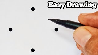 How To Draw Beautiful Rangoli On Paper From 4 Points  Easy Drawing For Beginners  Rangoli Design [upl. by Mirisola]