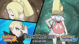 Pokemon Sun and Moon Trainer Gladion Vs Kanto Lillie Rival Gladion Vs Lillie [upl. by Nylahsoj]