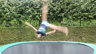 Aerial  losse radslag tutorial op de trampoline [upl. by Semadar794]