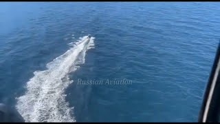 Ka29 Helicopter Tries to Intercept Marine Drone for Over a Minute and Fails [upl. by Ael]