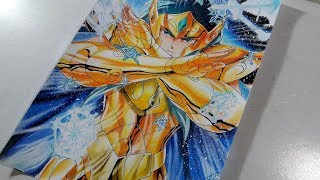 Speed Painting  Aquarius Camus  Saint Seiya Series [upl. by Dragoon]