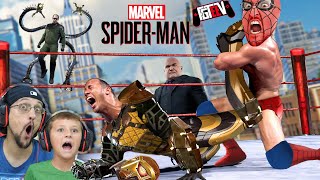 SPIDERMAN BEAT UP ALL THE BAD GUYS YEAH FGTeeV Marvel Spiderman PS4 [upl. by Simaj]