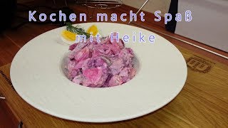 Heringssalat mit roter Bete und Kartoffeln  Herring salad with beetroot and potatoes [upl. by Abramson263]