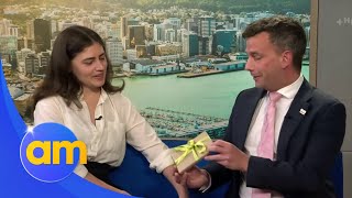 Its perfect What David Seymour and Chlöe Swarbrick got each other for Christmas  AM [upl. by Nylehtak96]