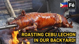 Cooking Cebu Lechon in Ilocos Norte Philippines  Native Cebu Lechon Recipe  1228 [upl. by Jair]