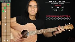 I Dont Love You Acoustic Guitar Cover My Chemical Romance 🎸Tabs  Chords [upl. by Alphonso]