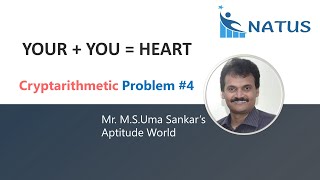 Cryptarithmetic Addition  Problem 4  YOUR  YOU  HEART [upl. by Ibib210]