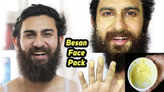 Besan Face Pack For Glowing Skin  Tan Removal  Whitening amp Smooth Skin [upl. by Guenevere]