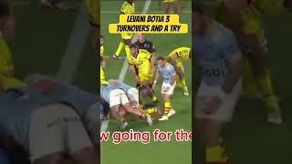 No Mercy ‼️ Levani Botia 3 turnovers and a try🔥rugby levanibotia larocehelle perpignan top14 [upl. by Yeuh]