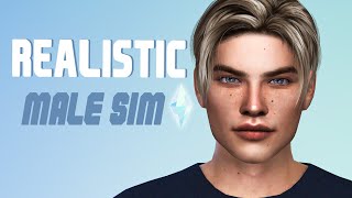 Realistic Male Sim  Sims 4 Cas   CClist [upl. by Oivatco]