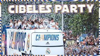 CHAMPIONS LEAGUE PARTY at CIBELES  Real Madrid [upl. by Heidy666]