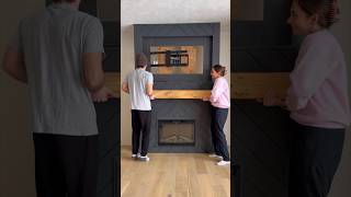 Gas or electric fireplace insert shorts homerenovation [upl. by Einnhoj]