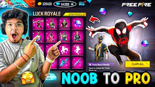 Free Fire Noob POOR Id To Rich PRO Id😍 In 10 Mins I Bought Everything❤️💎 Garena Free Fire [upl. by Kevina]