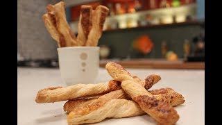 Cheese Straws  Baking Recipes  Sanjeev Kapoor Khazana [upl. by Nebra]