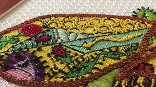 How to use Kreiniks thin Braid in needlepoint [upl. by Nilloc210]