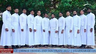 Minor Orders and Diaconate 2022  DHARMARAM [upl. by Shayna]