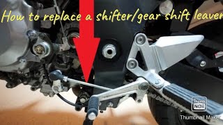 How To Replace A ShifterGear Shift Leaver On A Motorcycle [upl. by Iknarf715]